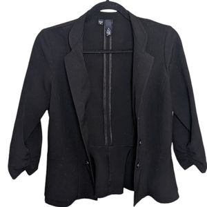 LBK Black Cinched Sleeve Open Blazer Jacket 🖤